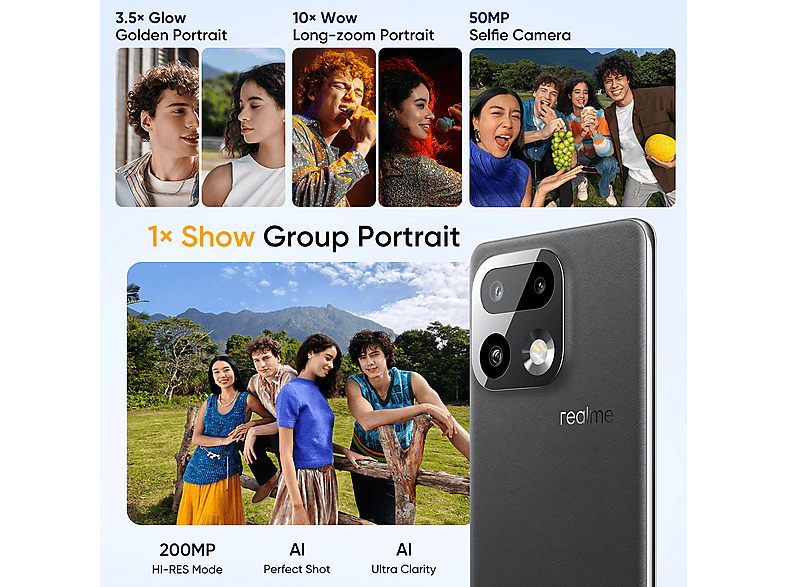 REALME 16 Pro+ 5G — Smartphone, Gris, 512 GB, 12 GB RAM, 7000 mAh - Imagen 5