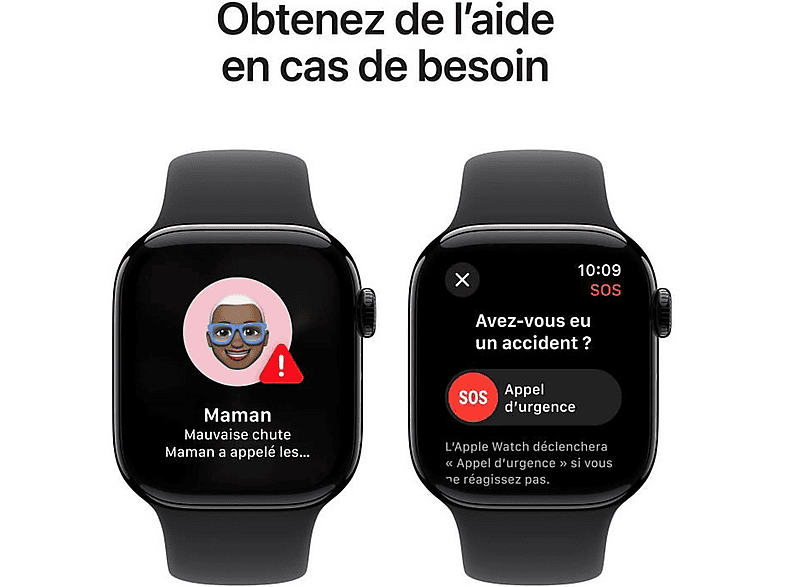 APPLE Watch Series 10 — Smartwatch, Aluminio, Negro, S/M - Imagen 6