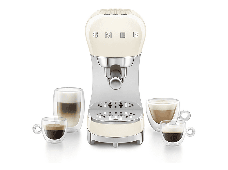 SMEG ECF12CREU — Cafetera express, 1350 W, Crema, 15 bar, 2 Tazas - Imagen 6