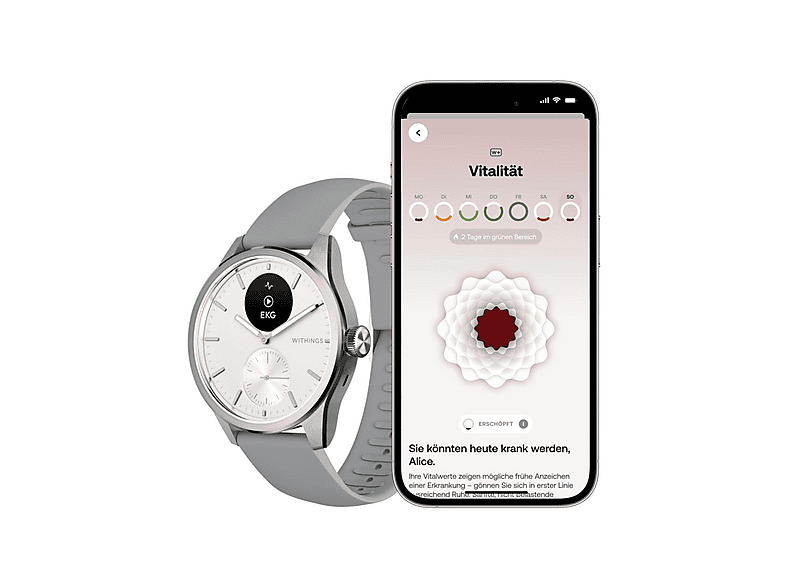 WITHINGS WI-HWA10-MODEL5 — Smartwatch, Silicona, Blanco - Imagen 6