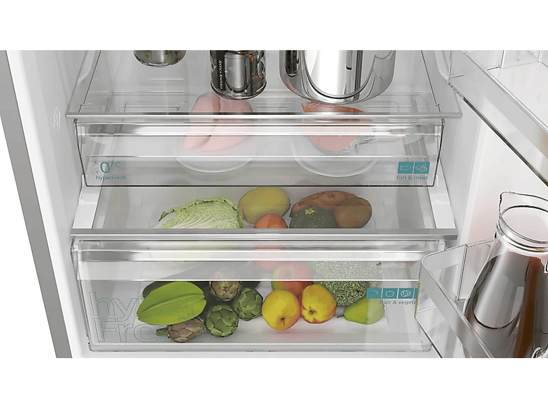 SIEMENS iQ300 KG49NXIDF — Frigorífico combi, Altura 203 mm, No Frost, Capacidad 440 l, Stainless steel - Imagen 6