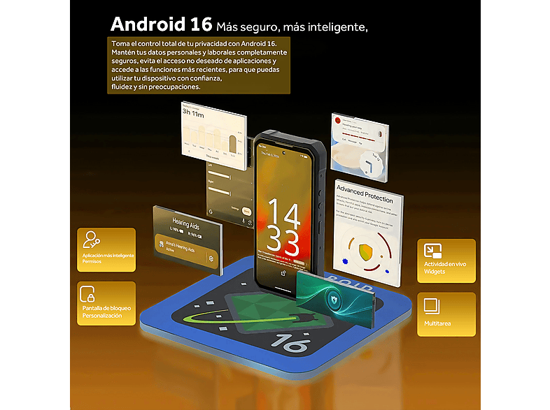 OUKITEL WP61 — Smartphone, 512 GB, 12 GB RAM, 20000 mAh, negro - Imagen 6
