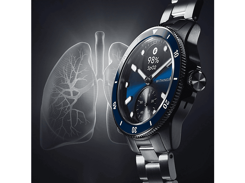 WITHINGS SCANWATCHHORIZONBLUE — Smartwatch, Azul, Acero inoxidable - Imagen 6