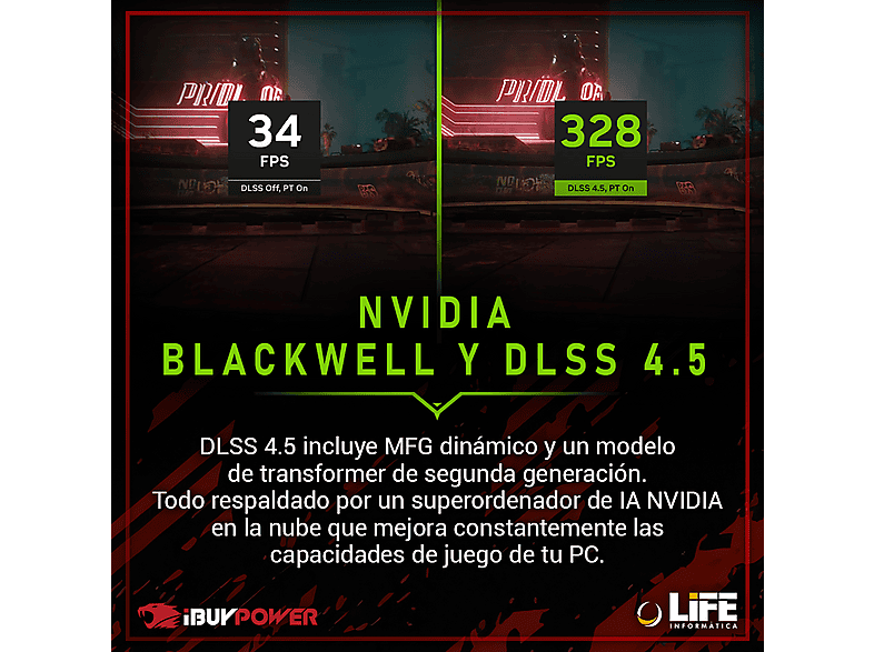 IBUYPOWER Fighter Recon Lite — PC Gaming, 16 GB RAM, 1 TB SSD, Negro, AMD Ryzen 5 8400F - Imagen 6
