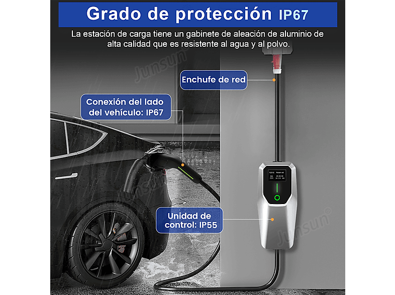 SMORGR 8 M 11kW 16A IP67 Tipo 2 — Cargadores vehículos eléctricos, plateado - Imagen 6