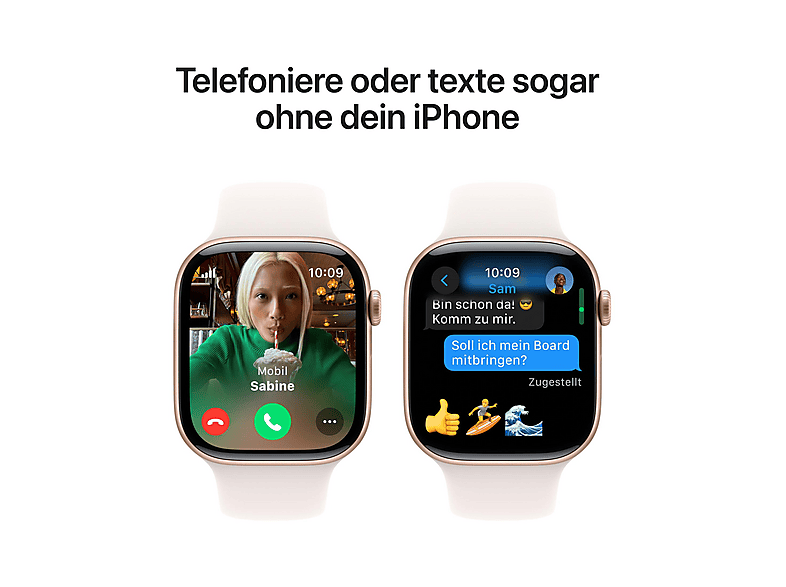 APPLE Watch Series 10 — Smartwatch, Aluminio, Rosa, M/L - Imagen 7