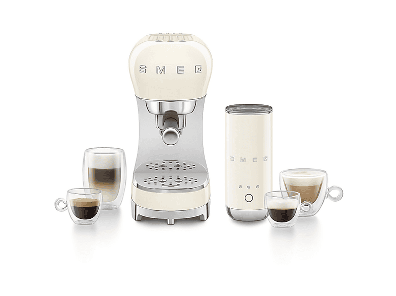 SMEG ECF12CREU — Cafetera express, 1350 W, Crema, 15 bar, 2 Tazas - Imagen 7