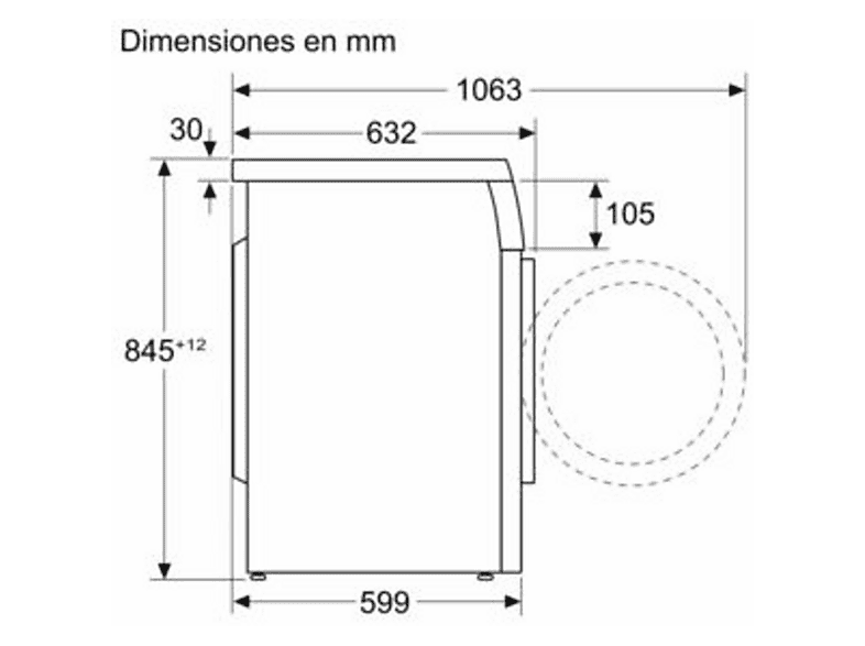BALAY 3TS993BT — Lavadora carga frontal, 9 kg, 15 programas, Blanco, 1151 rpm - Imagen 7