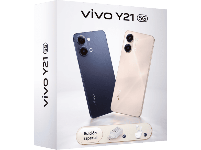 VIVO Y21 — Smartphone, Negro, 128 GB, 4 GB RAM, 6.500 mAh + Cargador vivo 44W FlashCharger + Auriculares vivo Buds Air3 - Imagen 7
