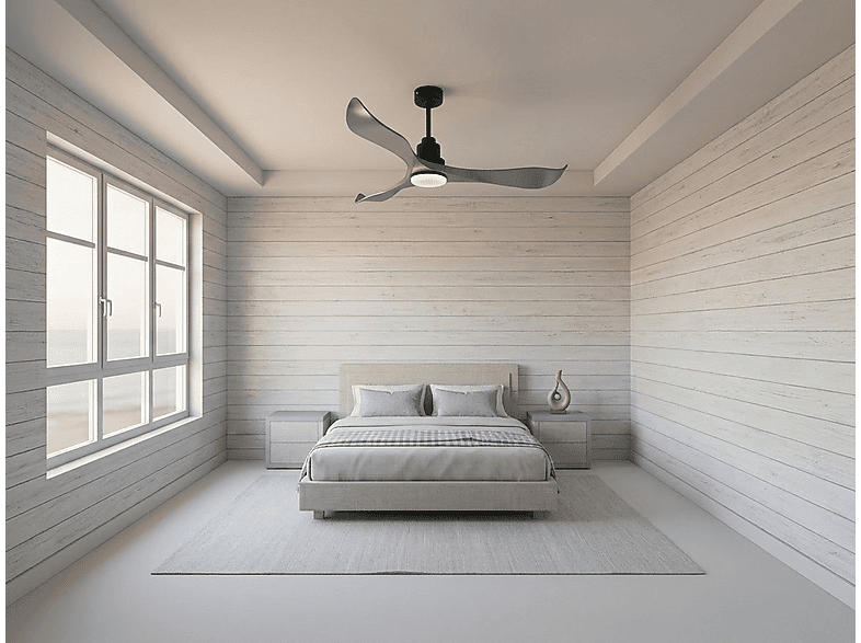 PURLINE TrawanganD132C04LED64620 — Ventilador de techo, 18 W, 6 velocidades, Negro - Imagen 7