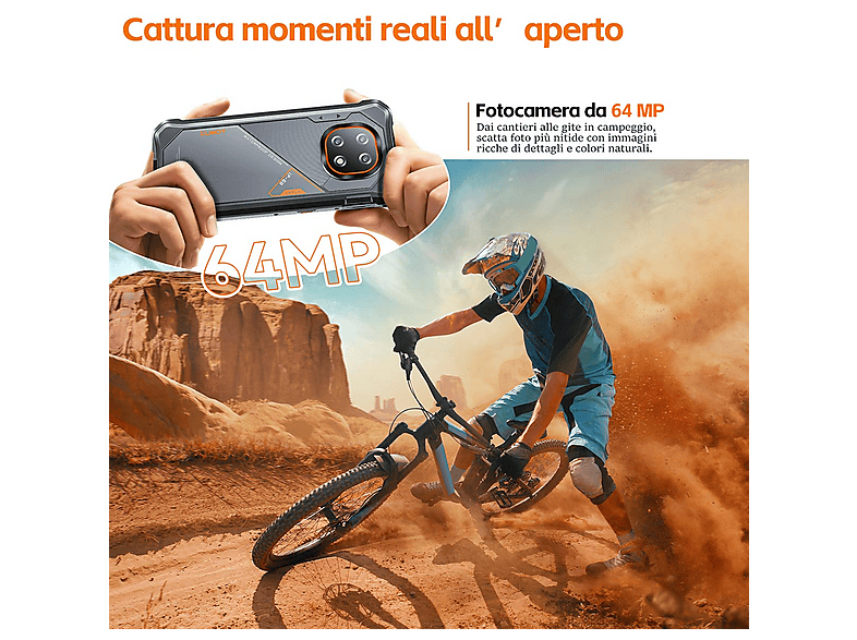 CUBOT — CUBOT KingKong ES 5, Grey, Móvil Android, 256 GB, 12 GB RAM, 6,88" IPS, Unisoc SC T620, 7000 mAh, Octa-Core Processor - 64 Bits - Imagen 6