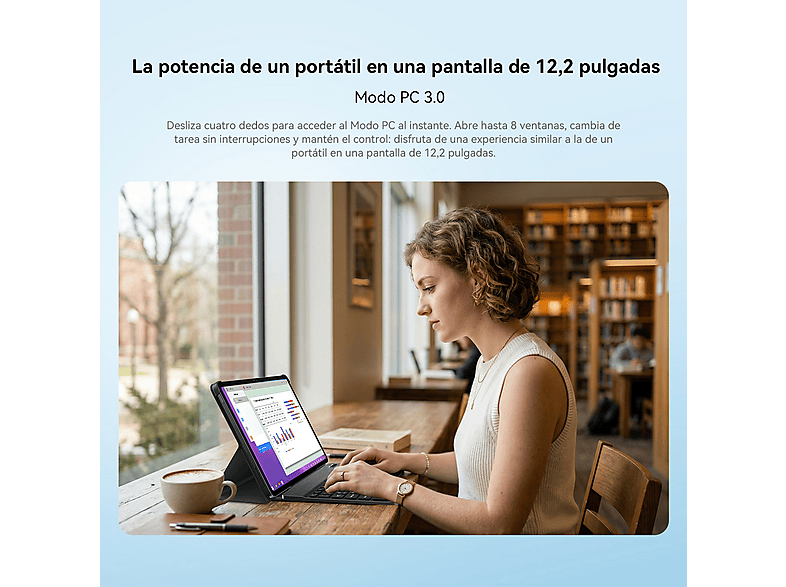 BLACKVIEW MEGA 5 — Tablet, 256 GB, Gris, 12 GB RAM, 12,2" Full-HD - Imagen 7