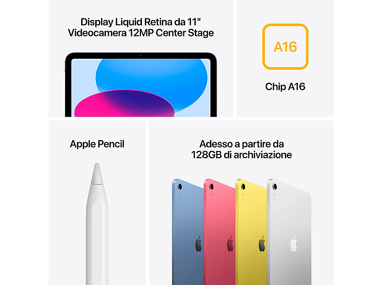 APPLE IPAD 11 A16 128GB WIFI + CELLULAR PINK — Tablet, Rosa, 4 GB RAM, 11" Retina, Apple A16 - Imagen 7