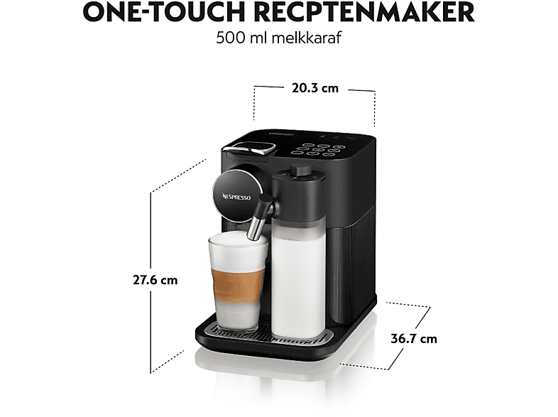 DELONGHI EN640.B - GRAN LATTISSIMA — Cafetera de cápsulas, 1400 W, Negro, 19 bar, 500 ml - Imagen 8