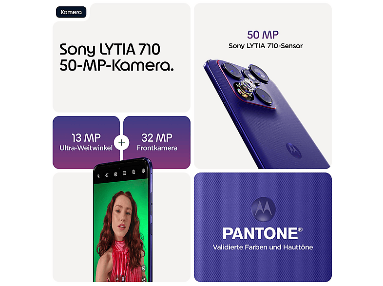 MOTOROLA Edge 70 Fusion — Smartphone, Azul, 256 GB, 8 GB RAM, 144 Hz - Imagen 8