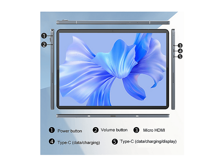 LIPA Jumper V12 Windows 11 — Tablet, 256 GB, Negro, 12 GB RAM, 12,2" UFHD - Imagen 8