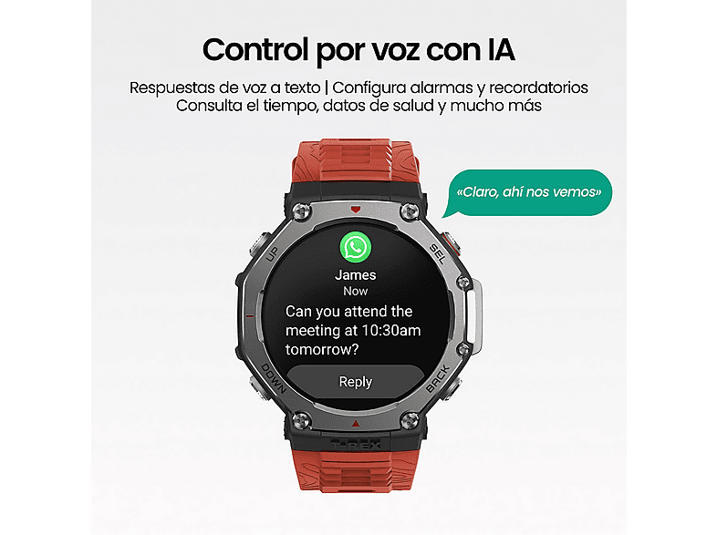 AMAZFIT T-Rex 3 — Smartwatch, Táctil, Silicona, Onyx, 1.5" AMOLED - Imagen 8