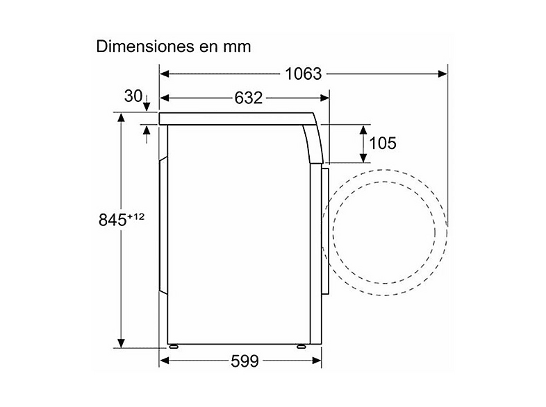 BALAY 3TS993BT — Lavadora carga frontal, 9 kg, 15 programas, Blanco, 1151 rpm - Imagen 8