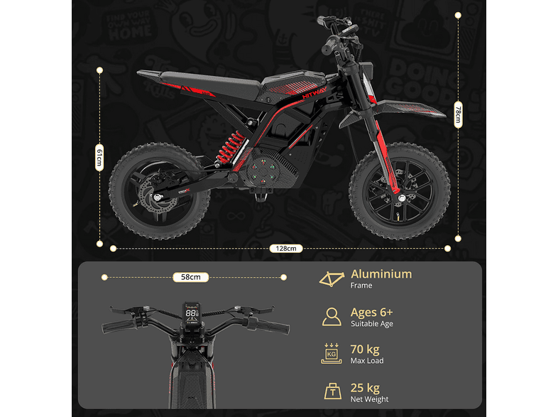 HITWAY HT100 — Moto eléctrica infantil - Imagen 8