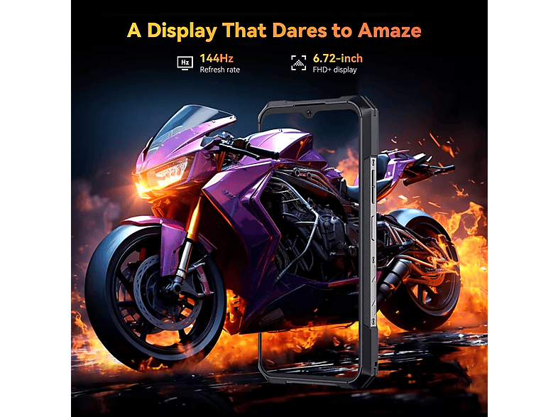 CUBOT — CUBOT KingKong X Pro, Black, Móvil Android, 256 GB, 12 GB RAM, 6,72" IPS, Dimensity 8200 (MT6896), 10200 mAh, Octa-Core Processor - 64 Bits - Imagen 8