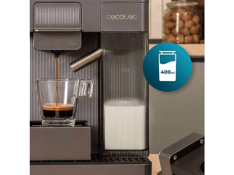 CECOTEC FreeStyle Latte T — Cafetera de cápsulas, 1350 W, Gris, 20 bar, 0,4 l - Imagen 8
