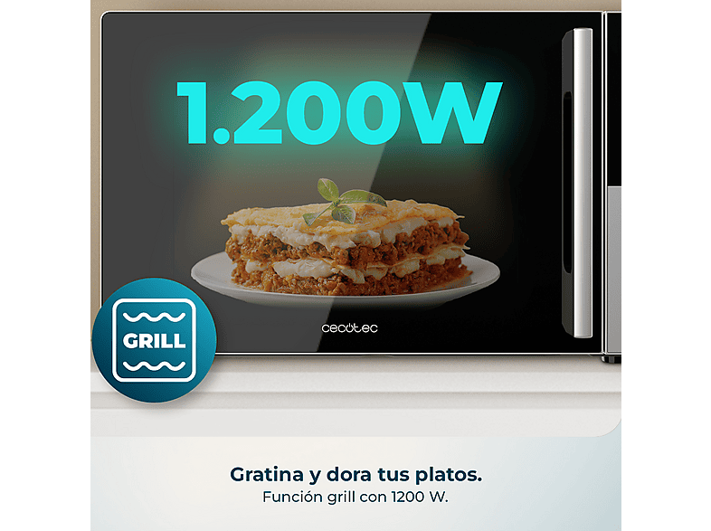 CECOTEC Convection 2500 Touch — Microondas, 2200 W, Negro, 25 l - Imagen 8