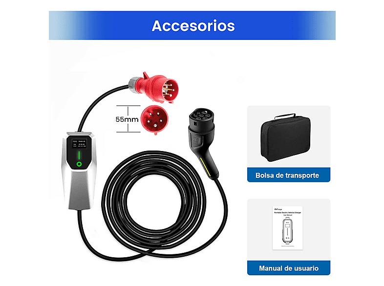 SMORGR 8 M 11kW 16A IP67 Tipo 2 — Cargadores vehículos eléctricos, plateado - Imagen 8