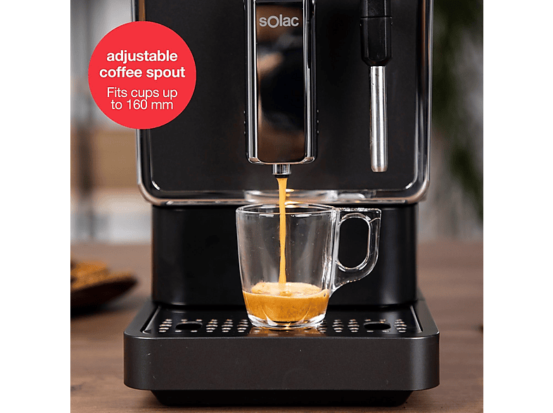 SOLAC LA7617 — Cafetera Espresso, 1470 W, 20 bar, 2 tazas, Plata Oscuro - Imagen 8