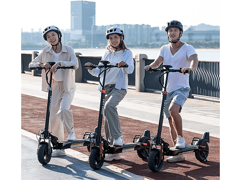 HITWAY H9 — Patinete eléctrico, Pot. máx. 150 W, Carga máx. 50 kg, 2600 mAh, Rojo - Imagen 9