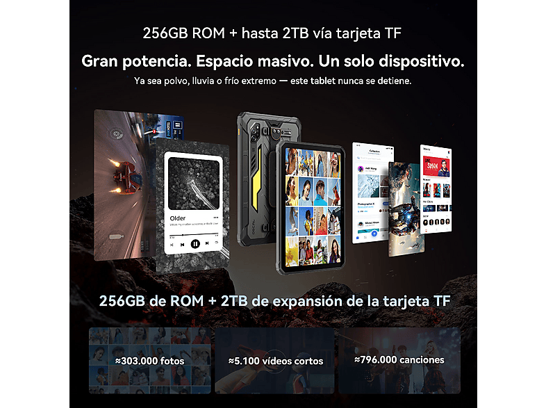 OSCAL SPIDER 10 Con Teclado (QWERTY) — Tablet, 256 GB, Negro, 8 GB RAM, 11" Full-HD+ - Imagen 9