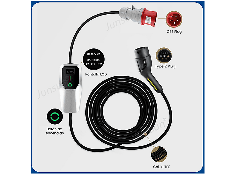 SMORGR 8 M 11kW 16A IP67 Tipo 2 — Cargadores vehículos eléctricos, plateado - Imagen 9