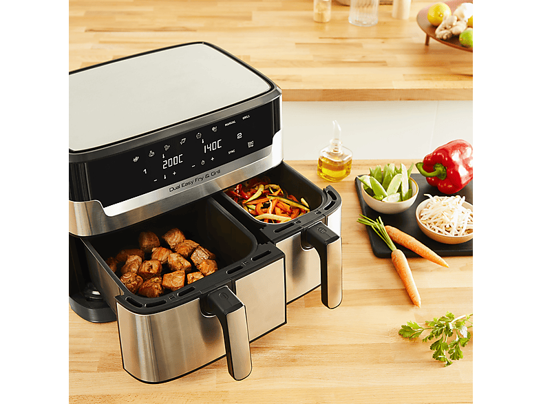 MOULINEX Dual Fry & Grill EZ905D — Freidora de aire, 2700 W, 8.3 L, Táctil, Inox - Imagen 9