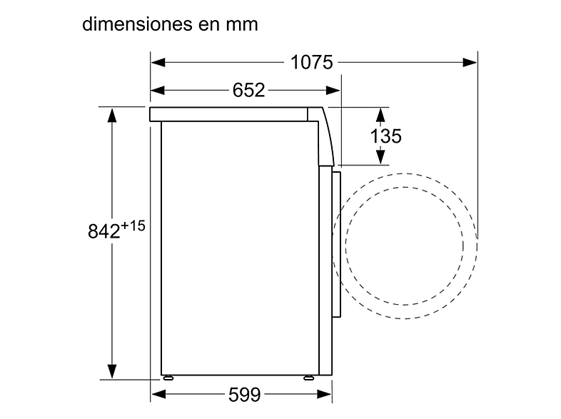 BOSCH WTR85V91ES — Secadora, 8 kg, Blanco, Bomba de calor - Imagen 9