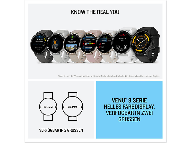 GARMIN VENU 3S — Smartwatch, Negro, PEBBLE GRAY AND SLATE, WW - Imagen 9