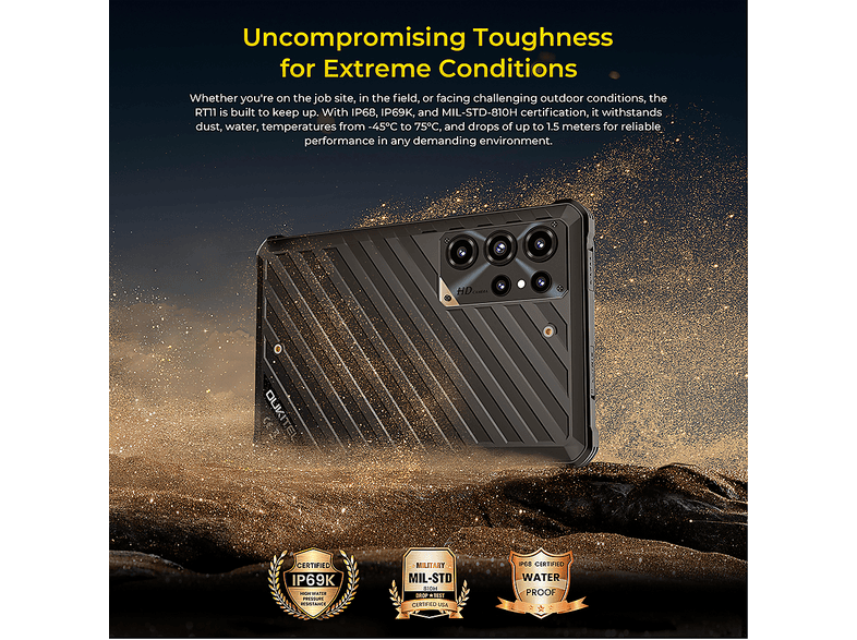 OUKITEL RT11 5G — Tablet, 128 GB, Negro, 8 GB RAM, 8" - Imagen 9