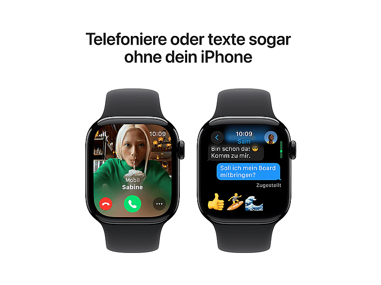 APPLE Watch Series 10 — Smartwatch, Aluminio, Negro, S/M - Imagen 9