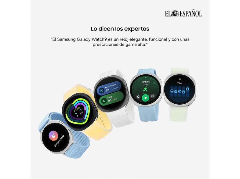 SAMSUNG Galaxy Watch9 BT 44 mm — Smartwatch, 32 GB, 2 GB RAM, Plata, 1.5" - Imagen 9