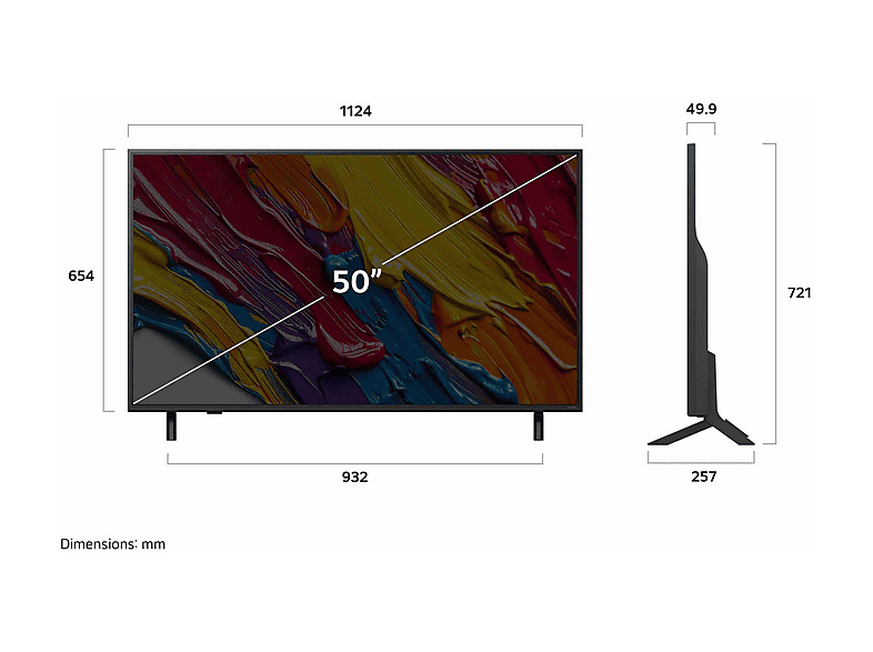 LG 50QNED82A6B.AEU — TV QNED 50", UHD 4K, Procesador Inteligente α7 AI Processor 4K Gen8, Smart TV, DVB-T2 (H.265) - Imagen 9