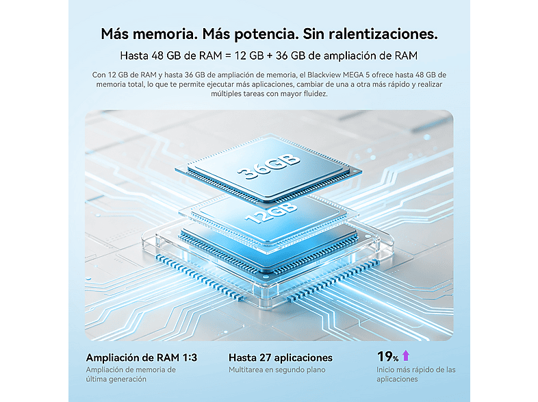 BLACKVIEW MEGA 5 — Tablet, 256 GB, Azul, 12 GB RAM, 12,2" Full-HD - Imagen 11