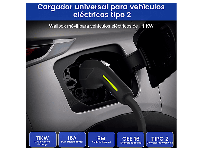 SMORGR 8 M 11kW 16A IP67 Tipo 2 — Cargadores vehículos eléctricos, plateado - Imagen 11