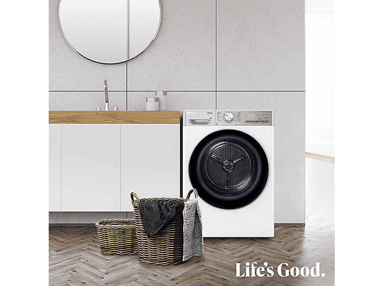 LG RH10V9AV2WR — Secadora bomba de calor, 10 kg, 14 programas, Blanco, Display LED - Imagen 16