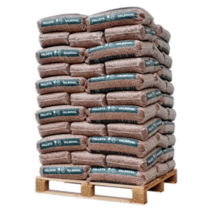 Valboval Pellets de Madera Resinosa Virgen Sin Corteza - Palet 65 Sacos x 15 kg Alto Poder Calorífico