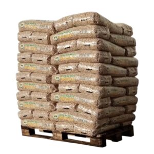 Badger Pellets de Madera ENplus A1 y DIN Plus - Palet 65 Sacos x 15 kg Ceniza Ultra Reducida