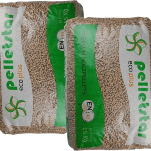 Din Pellets Pellets de Madera ENplus A1 - Palet 65 Sacos x 15 kg Bajo Contenido en Cenizas