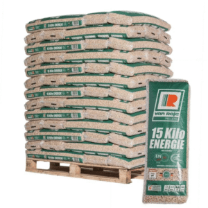 Van Roje Pellets de Madera de Abeto ENplus A1 y DIN Plus - Palet 65 Sacos x 15 kg Calidad Alemana