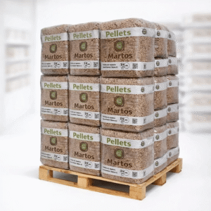 Martos Pellets de Madera de Pino 100% Natural - Saco 15 kg Alto Poder Calorífico