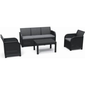 Keter conjunto de exterior Rosalie Lounge, 5 plazas, grafito