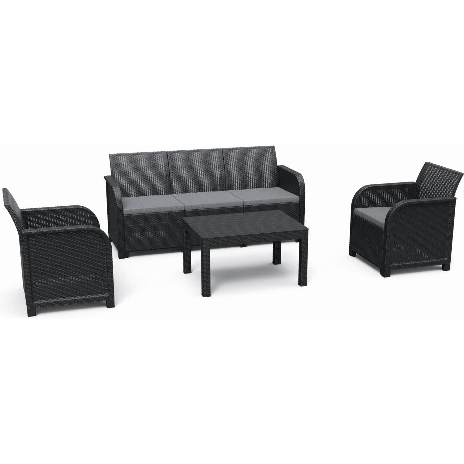 Keter conjunto de exterior Rosalie Lounge, 5 plazas, grafito